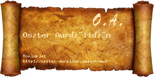 Oszter Aurélián névjegykártya